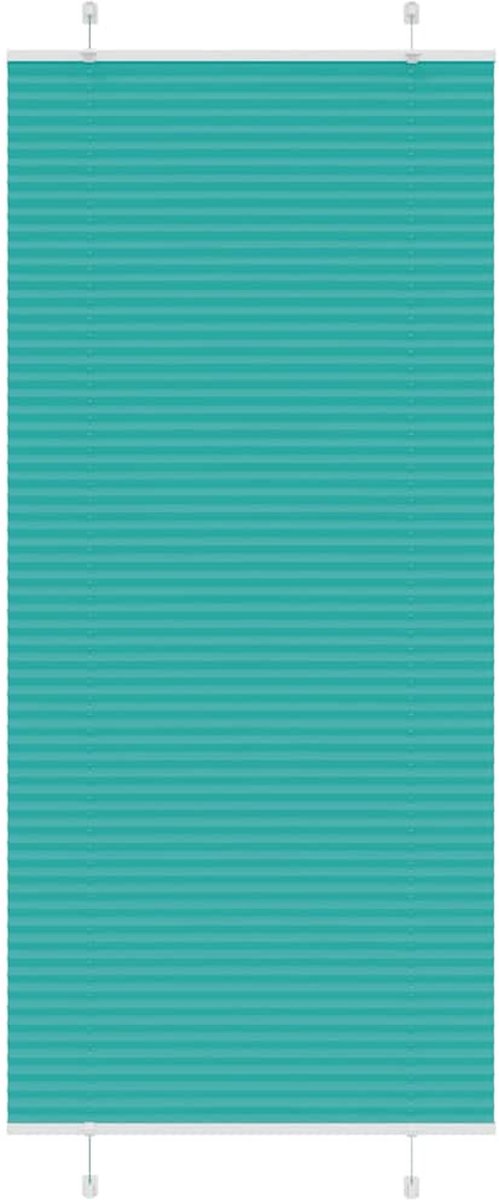 vidaXL Plissé - rolgordijn - 100x200 - cm - stofbreedte - 99,4cm - petrol - groen petroleumgroen