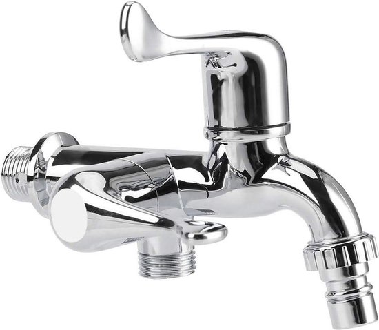 G1 / 2 dubbele waterkraan, antiek messing warm- en koudwaterkraan, voor