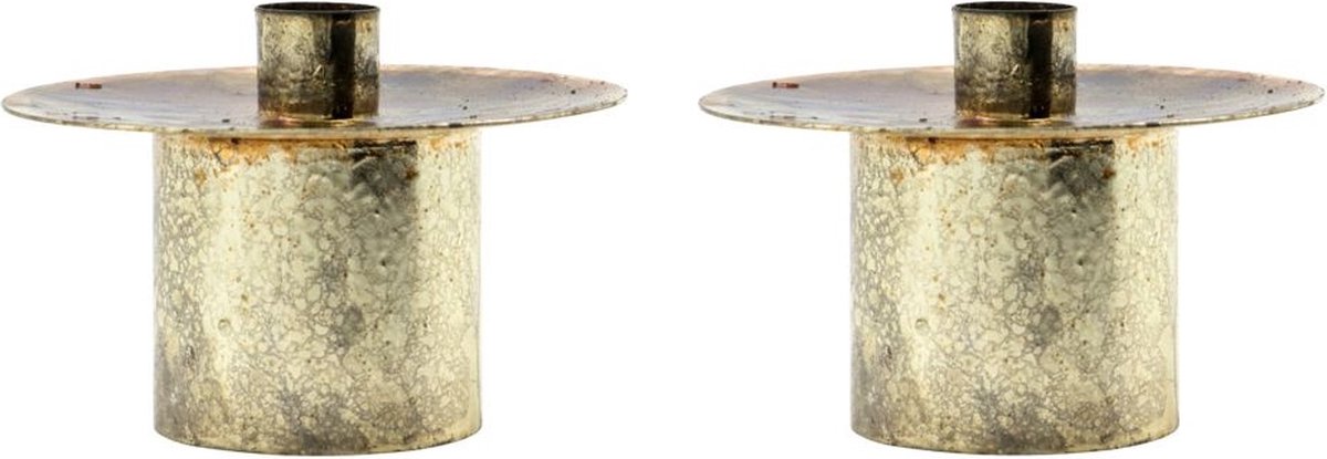 Kandelaar Simb antiek 8cm - 2 stuks