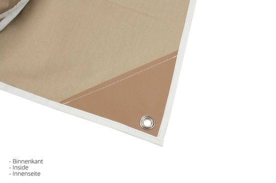 ESVO universele caravanluifel - 400 x 240 cm - polyester - beige - inclusief 3 ESVO verstelbare aluminium luifelstokken