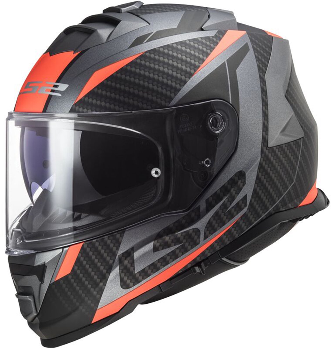 LS2 FF800 STORM II RACER M.TITANIUM ORANGE-06 S - Maat S - Helm