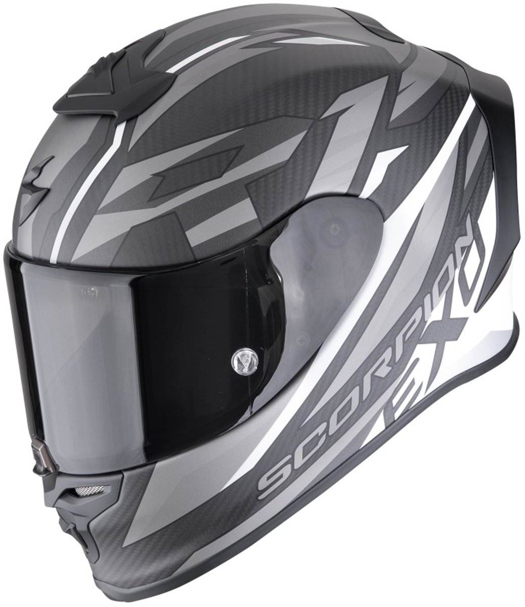 Scorpion EXO-R1 Evo Carbon Air Runner Zwart Wit Integraalhelm - Helm