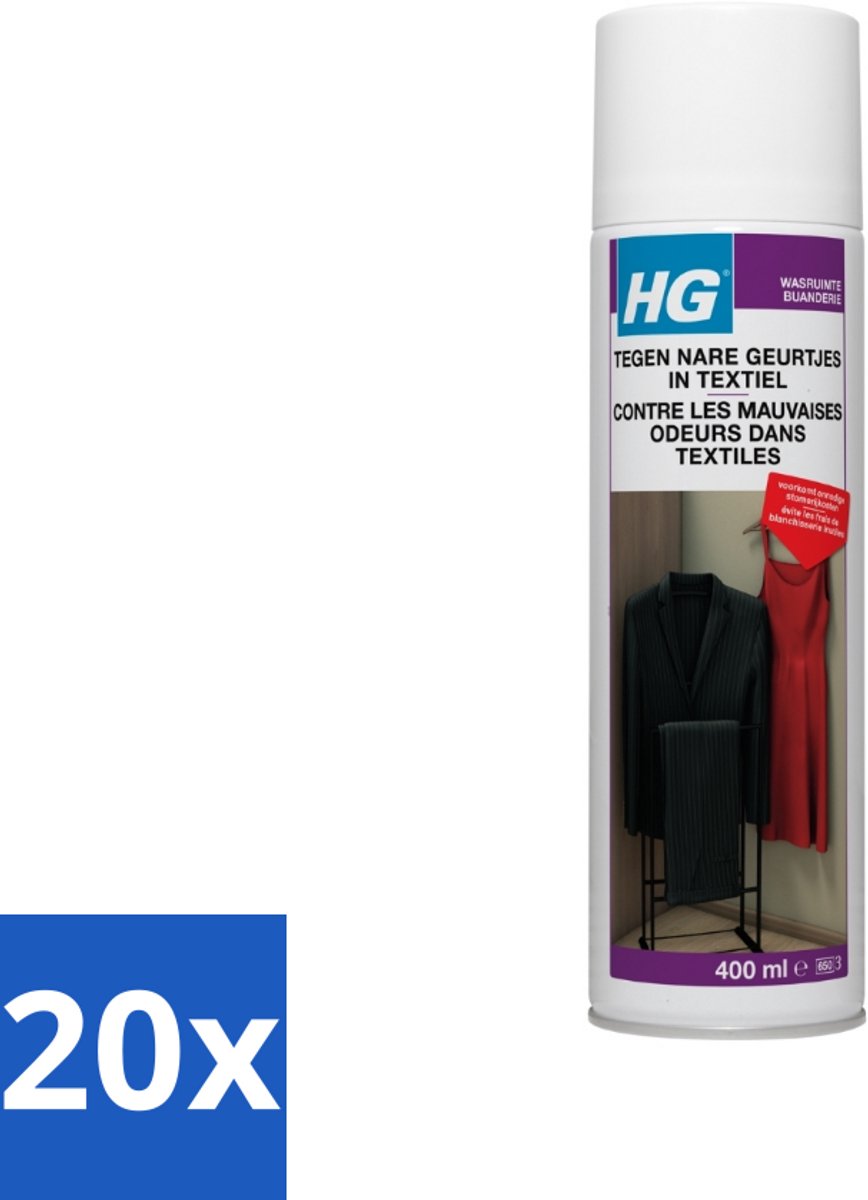 HG Tegen Nare Geurtjes In Textiel 400 ml - Bulkverpakking - 20 stuks