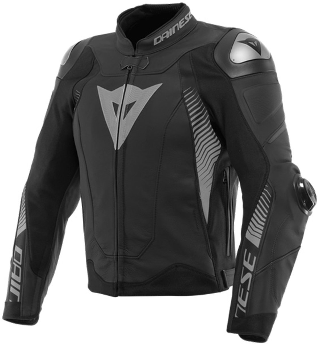 Dainese Super Speed 4 Leren Jas Zwart Mat Houtskool Grijs - Maat 58 - Jas