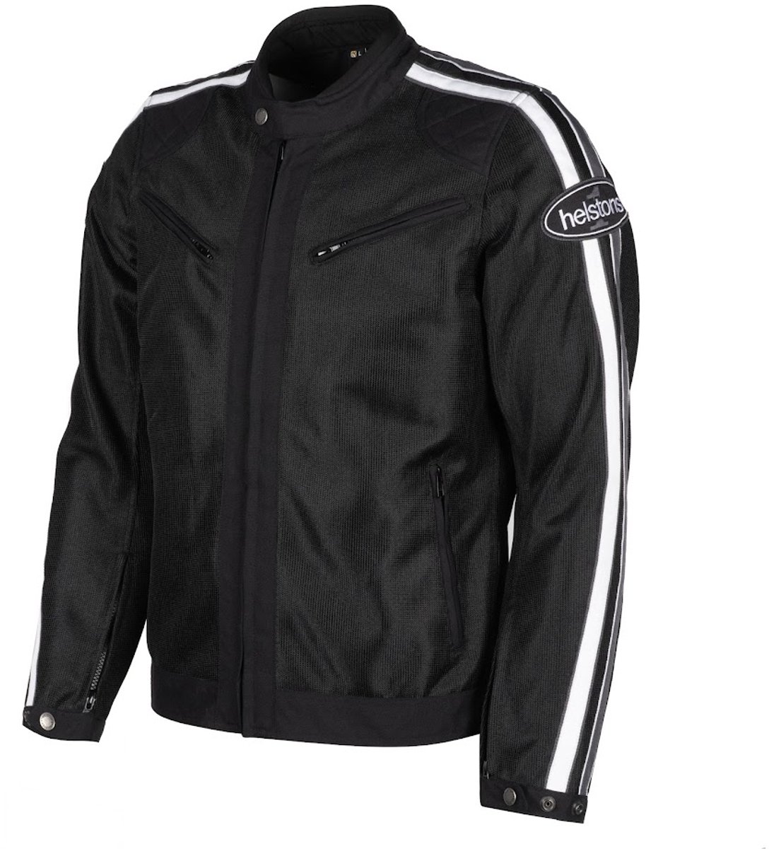 Helstons Pace Air Mesh Fabric Jas Zwart Wit Grijs - Jas