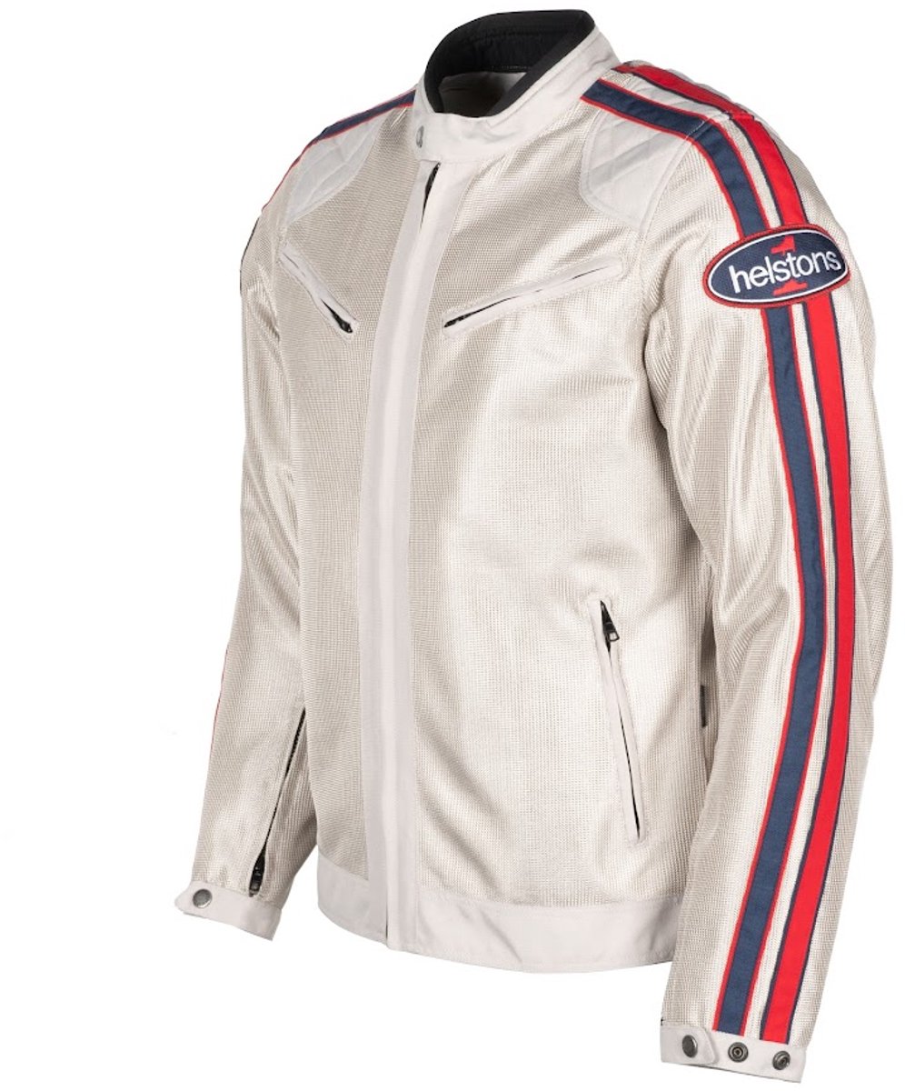 Helstons Pace Air Fabric Mesh Jas Zilver Rood Blauw - Maat M - Jas