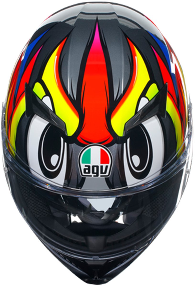 Agv K3 E2206 Mplk Birdy 2.0 Grijs Geel Rood 012 Integraalhelm - Maat M - Helm – foto 5