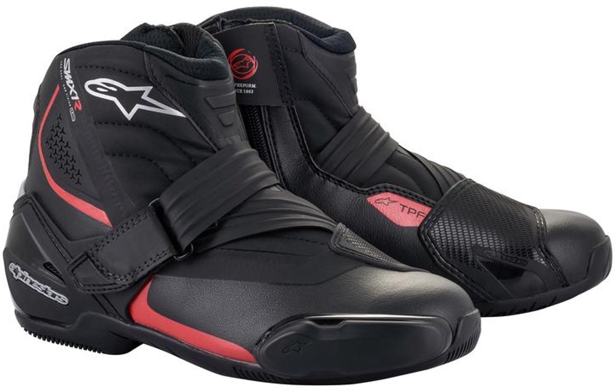 Alpinestars SMX-1 R V2 Zwart Rood Motorschoenen - Laars