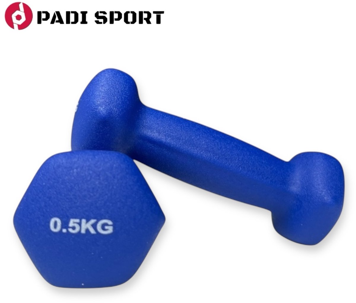 Padisport - Dumbells 0.5 kg - halter - gewichten set halters - gewichten 0.5 kg - blauw - Gewichten - dumbells - halters - gewichtjes 0.5 kg