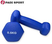 Bol.com Padisport - Dumbells 0.5 kg - halter - gewichten set halters - gewichten 0.5 kg - blauw - Gewichten - dumbells - halters... aanbieding