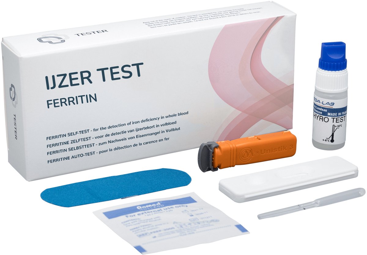 Goedkoopste IJzer Test - Zelftest Ijzertekort - Ijzertest - Zelftest Ijzer - Ferritine Test - Thuistesten - The Tester