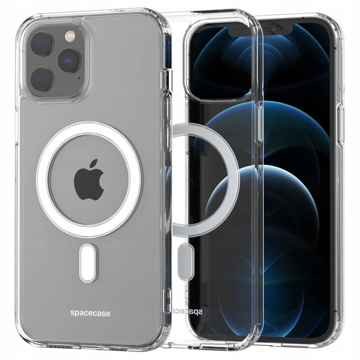 Spacecase Clear Mag Case Voor Iphone 12 Pro Max Voor Magsafe Transparant