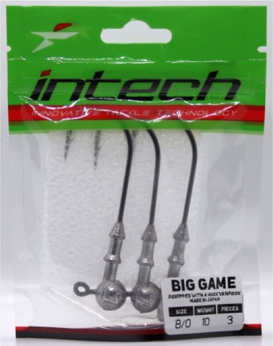 BIG GAME Puncher Jighead #6/0 - 30g - 2 stuks - Loodkop voor Roofvissen - voor grote Shads & Softbaits
