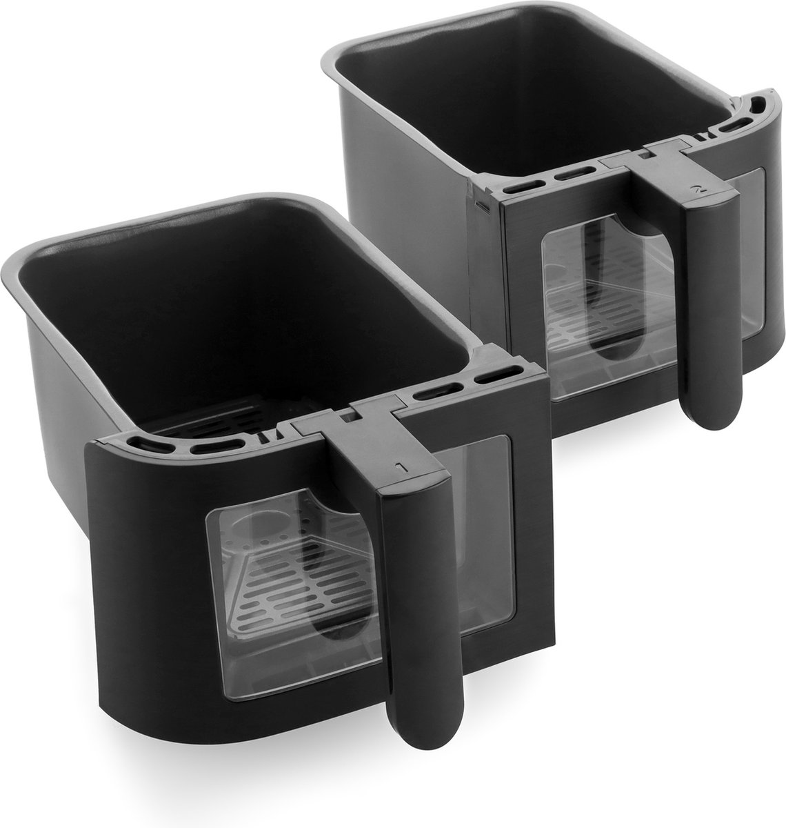 GreenPan - Bistro dubbele airfryer - 4L+4L - 9 programma's - Digitaal Led Display - Automatisch Uitschakelen - zwart - PFAS-vrij — afbeelding 5