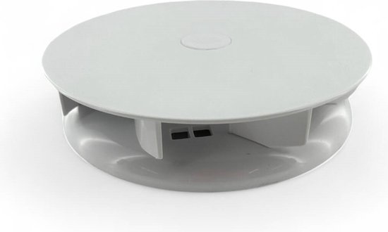 Dakventilator - Mechanisch - Wind aangedreven - 210 mm - Wit - Voor bus, camper, paardenwagen, vrachtwagen - Laag model