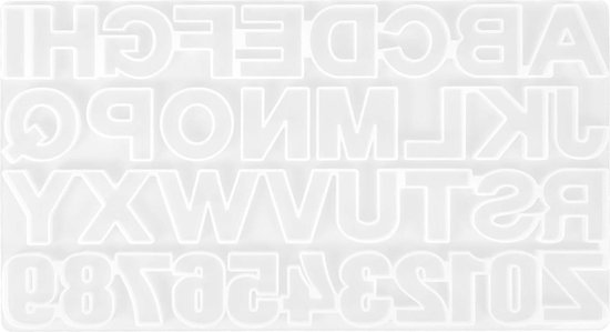 3D siliconen mal met grote letters van het alfabet voor hars of