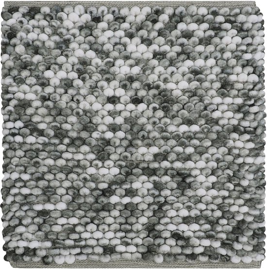 Dutch House Tapis de bidet Caorel - 60x60cm - Gris foncé mélangé - Tapis de toilette - Badmat