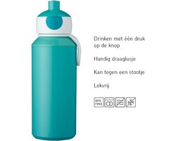 Mepal Pop-up drinkfles Campus - 400 ml - Sluit goed af - Drinkbeker voor kinderen - Food Fest