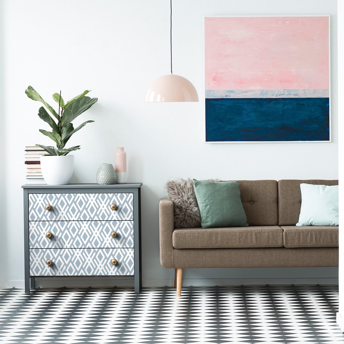 Ambiance Sticker Scandinavische meubelsticker keld 60 x 90 cm Multi color