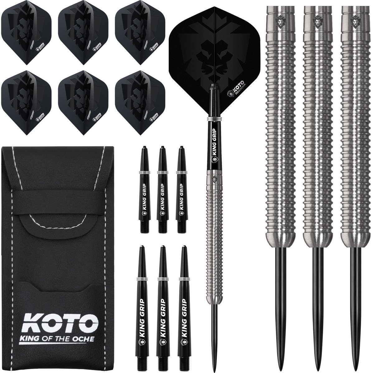 KOTO - Kingmax 90% Darts 21G - Zilver - Stevige Ringgrip