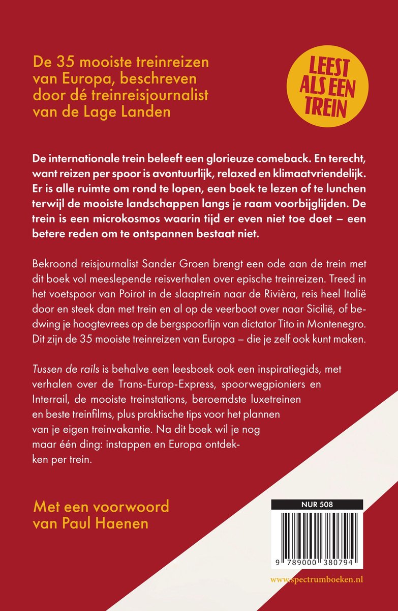 Tussen de rails - back cover