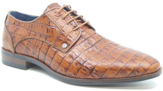 Berkelmans - OULTON 2510050253 - Nette herenschoenenHeren veterschoen - Kleur: Cognac - Maat: 42