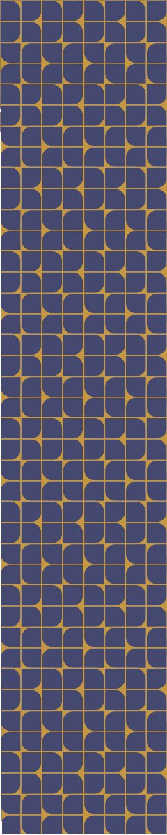 Voorgelijmd vliesbehang - RETRO MAUVE EN GEEL - 1 rol van 300x60cm