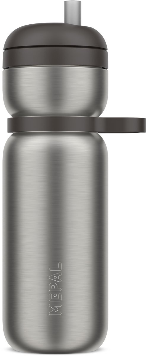 Mepal Isoleerfles twist Sport - 600 ml - Twist en drink - Lekdicht en geïsoleerd: 6u warm. 10u koud - Vaatwasmachinebestendig - Drinkflessen - Graphite black thumbnail 4