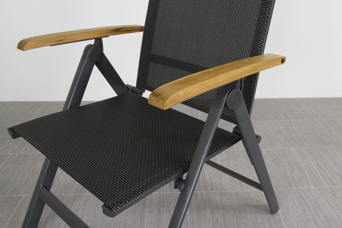 Hartman Set de 4 chaises réglables Napoli - Teck