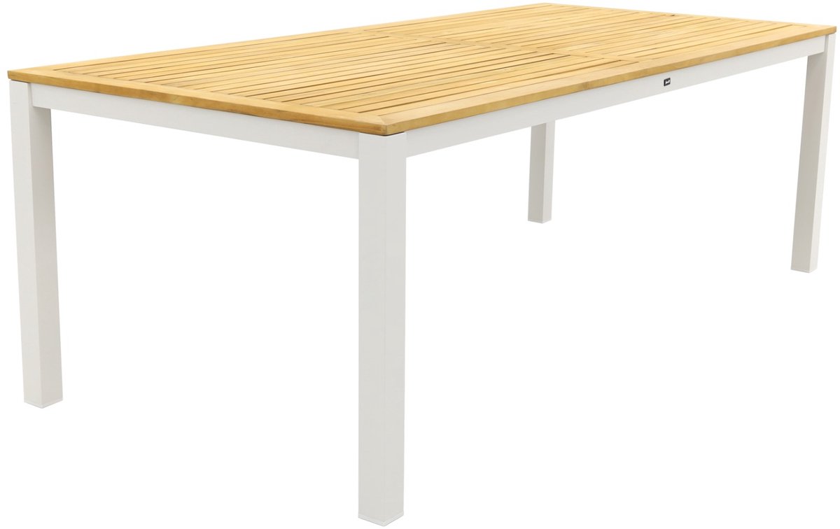 Hartman Sonata tuintafel 220x100 cm. - Teak/Wit (OP=OP)
