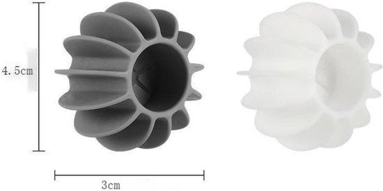 Lot de 50 boules de lessive magiques réutilisables anti-emmêlement lavables en machine (25 grises + 25 blanches)