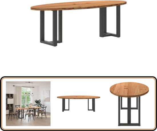 k koma Ronde grenen tafel eettafel hout keukentafel massief honing landhuisstijl (ONBEHANDELD