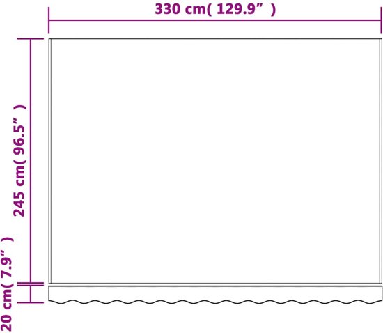 Terrasluifel stof vervanging canvas voor luifel waterdichte schaduwluifel voor patio zonneschermen, deuren luifel luifels vervanging stof (afmeting