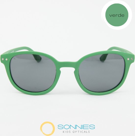 Sonnies - Kinder Zonnebril Livorno Verde - Leeftijd 7 jaar - 8 jaar - 9 jaar - 10 jaar - gepolariseerde glazen met UV400 bescherming - lichtgewicht - buigzaam & flexibel - jongens & meisjes - kinderzonnebril - Zonnebril Kind - kleur groen van Sonnies — afbeelding 4
