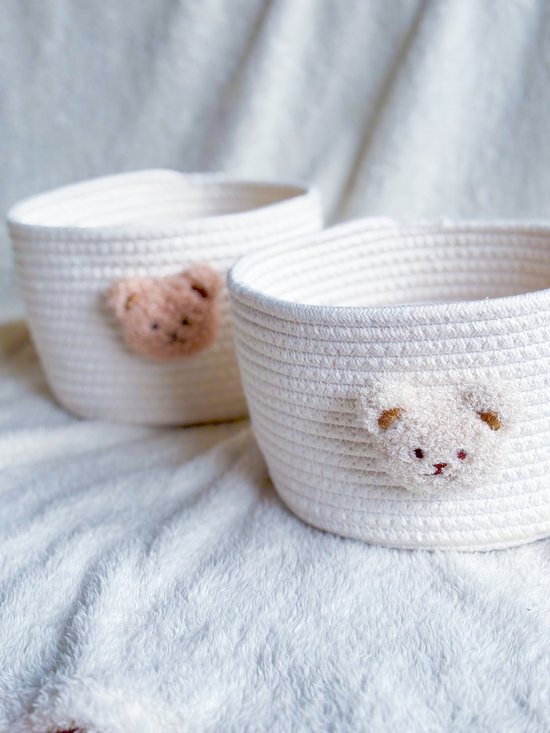 Commodemandjes teddy 2 stuks - setje - teddybeer - commode organizer - opbergmand kinderkamer - babykamer decoratie - kraamcadeau - Baby speelgoed. — afbeelding 2