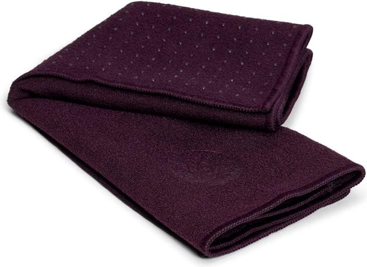 Yoga handdoek voor mat - antislip en sneldrogend - hete yoga - rubberen bodem - greeppunten - dun en licht - 40 cm - verwennen