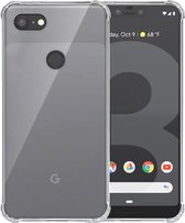 Telefoonhoesje Geschikt voor Google Pixel 3 XL Transparant - Shockproof TPU Siliconen Case met Stootrand Doorzichtig - Smartphonica geschikt voor Google Pixel 3 XL