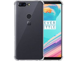 Telefoonhoesje Geschikt voor OnePlus 5T Transparant - Shockproof TPU Siliconen Case met Stootrand Doorzichtig - Smartphonica geschikt voor OnePlus 5T