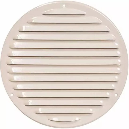 Grille d'aération métallique ronde Ø200 mm beige - MR200Y - RAL1015