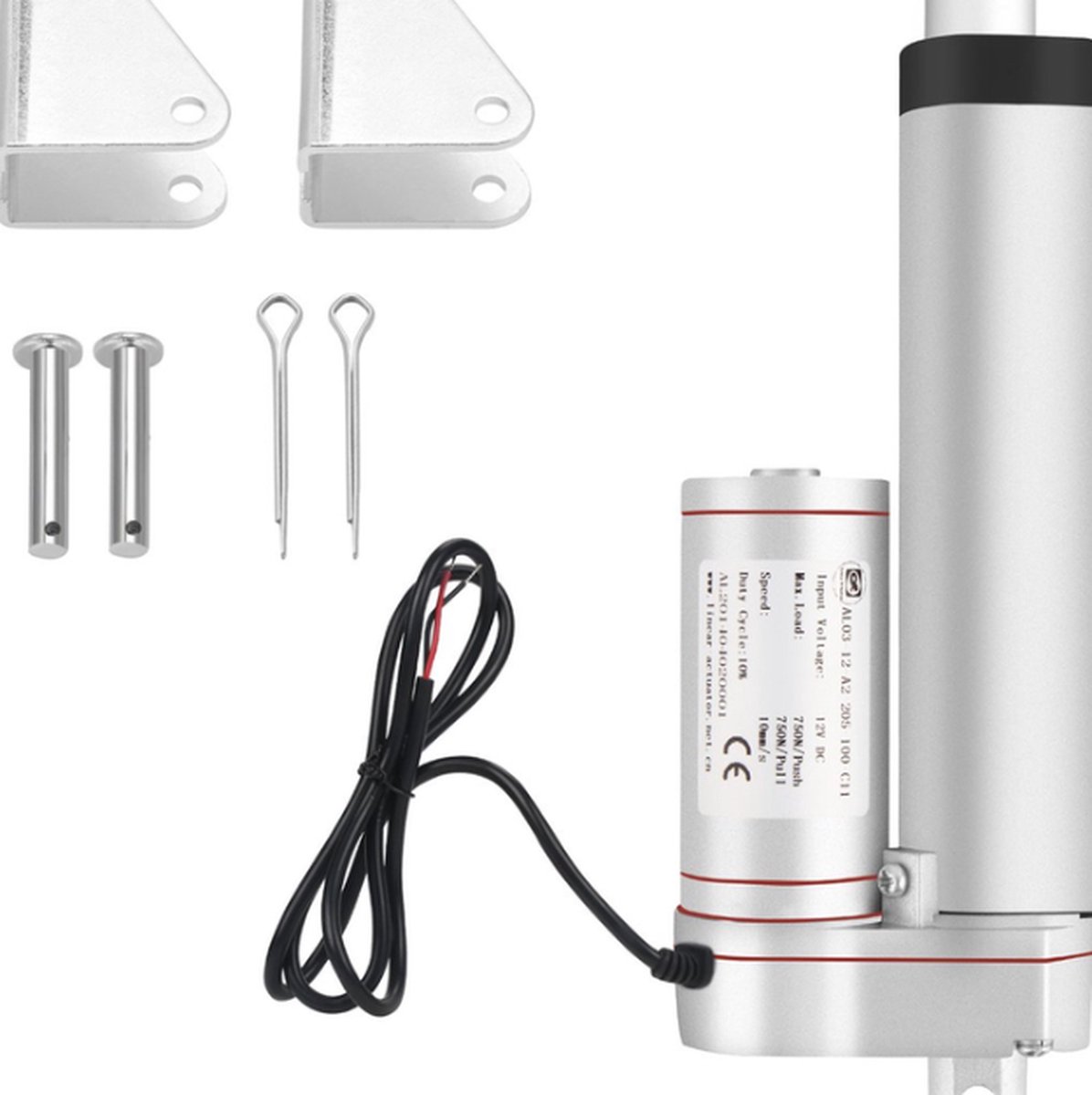 12V Lineaire Actuator Motor Hoge Snelheid 5.7mm/s 1500N 200mm Elektrische Deuropener