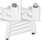 Bol.com Elektrische badkamerradiator met verwarmingselement 300W 600x800 mm wit recht met zijaansluiting LuxeBath aanbieding