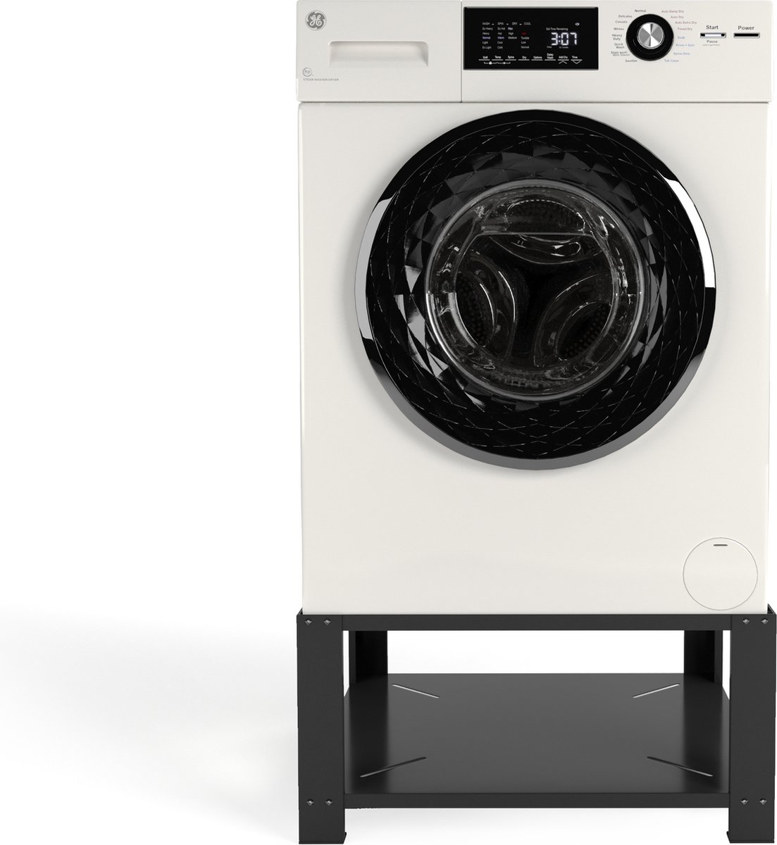 Wasophoogte® Wasmachine verhoger - Wasmachine opbouwmeubel - Wasmachine sokkel - 31cm hoog - Zwart - Universeel thumbnail 5