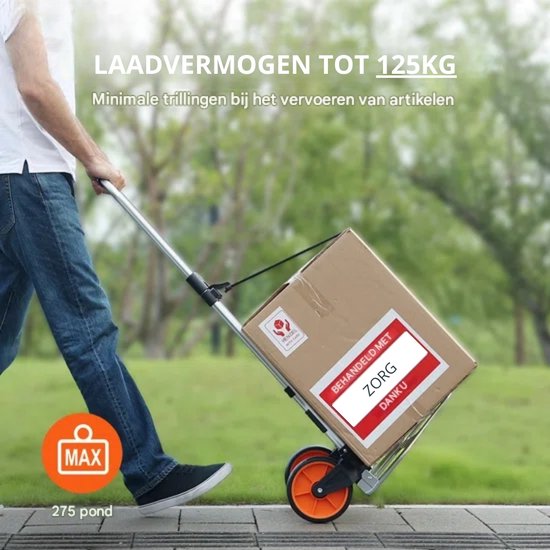 Opvouwbare aluminium steekwagen met een draagvermogen van 50 kg - Set van 20 stuks