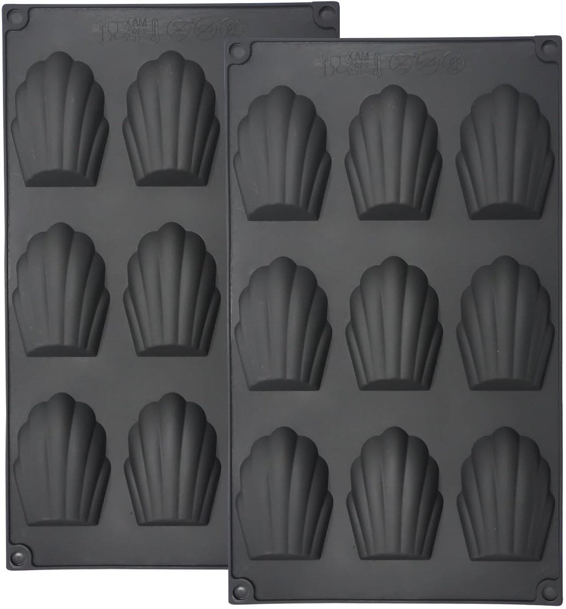 My Ninki ® Siliconen Madeleine Bakvorm Set voor Perfecte Zoete Creaties - 2 Stuks met 9 Holtes