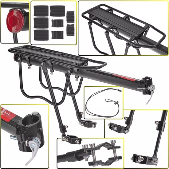 Universele aluminium MTB-bagagedrager voor achterop de fiets, 50 kg