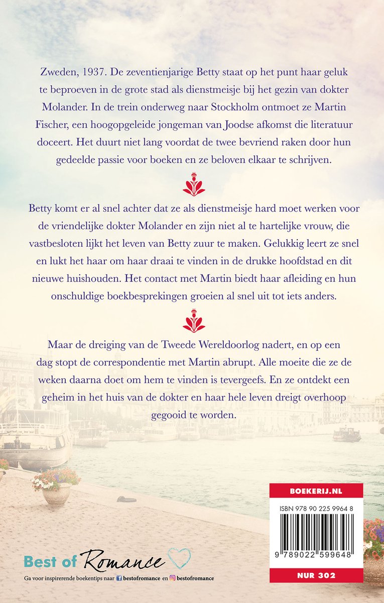Achterkant van een boek met tekst. Titel: Met hart en ziel. Best of Romance.