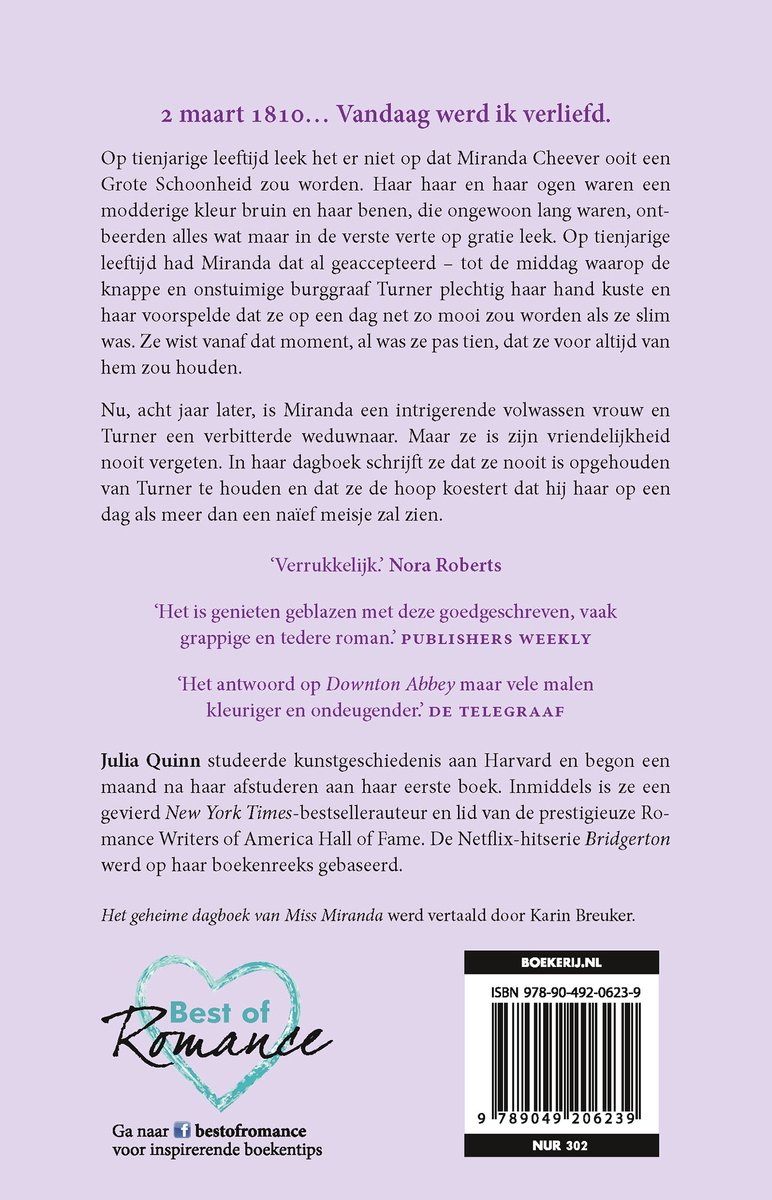 Bevelstokes 1 - Het geheime dagboek van miss Miranda - back cover