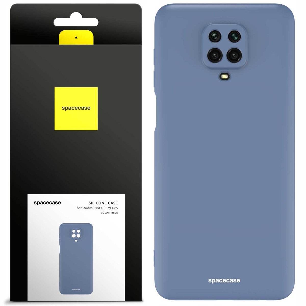 Spacecase Siliconen Hoesje Voor Xiaomi Redmi Note 9S 9 Pro Blauw
