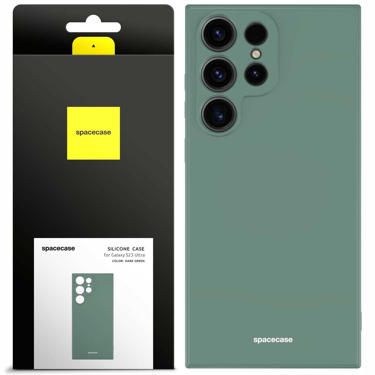 Spacecase Siliconen Behuizing Voor Samsung Galaxy S23 Ultra Donker