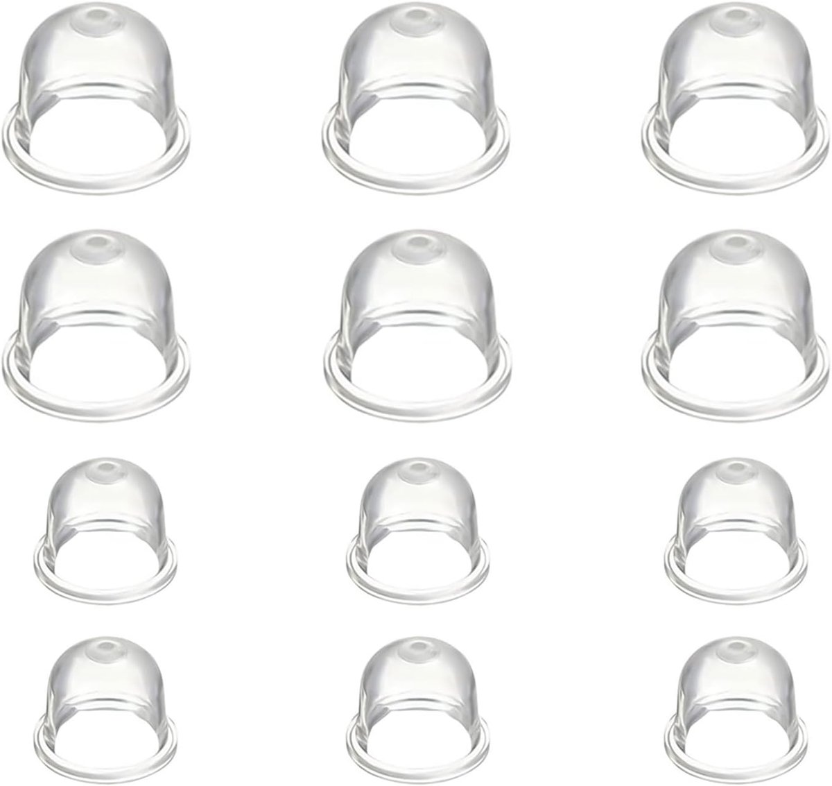 Carburateurschalen 19 mm en 22 mm - Transparante Brandstofpompen voor Grasmaaiers en Kettingzagen (12 Stuks)
